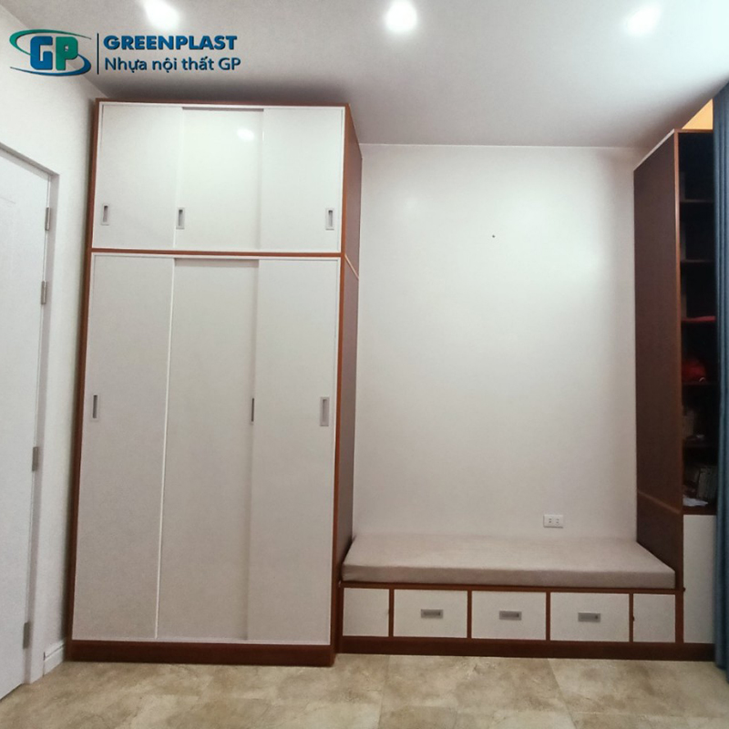 Mẫu kệ tivi nhựa giả gỗ