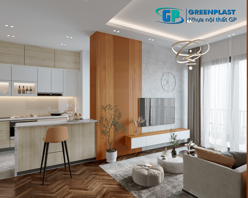 Mẫu thiết kế nội thất phòng khách chung cư 25m2, 70m2 đẹp hiện đại