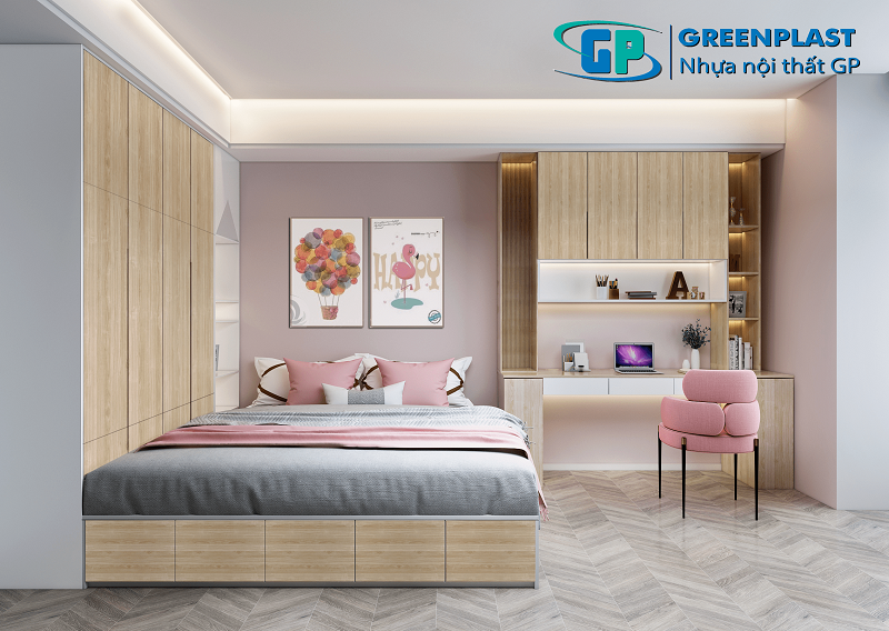 Thiết kế nội thất phòng ngủ chung cư trẻ em