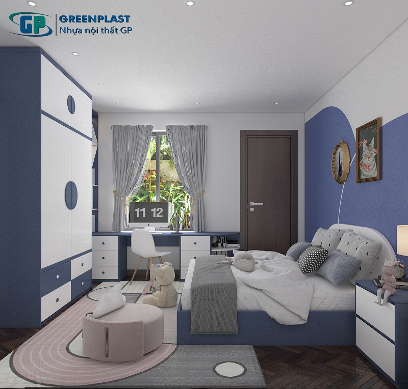 Thiết kế nội thất phòng ngủ chung cư trẻ em